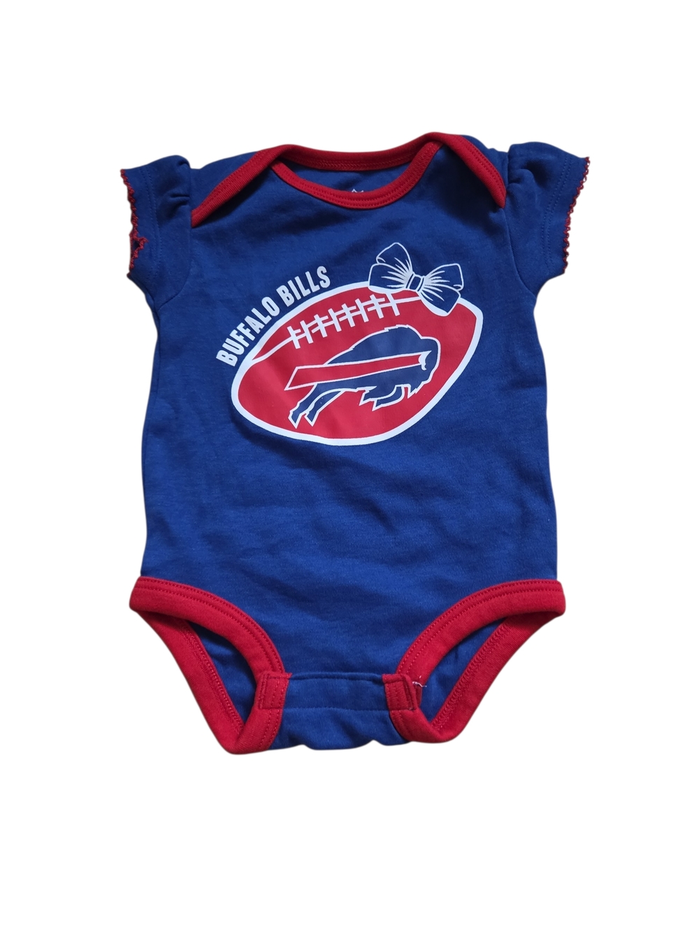 0-3 Month NFL Infant Bodysuit in Blue with Red Trim